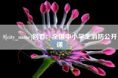 襄阳回看：全国中小学生消防公开课
