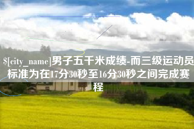 襄阳男子五千米成绩-而三级运动员标准为在17分30秒至16分30秒之间完成赛程