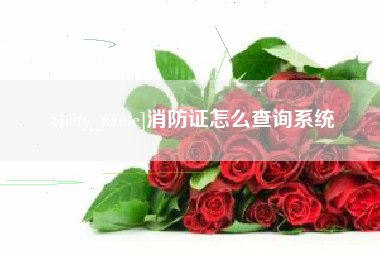 襄阳消防证怎么查询系统