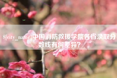 襄阳中国消防救援学院各省录取分数线有何差异？
