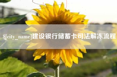 襄阳建设银行储蓄卡司法解冻流程