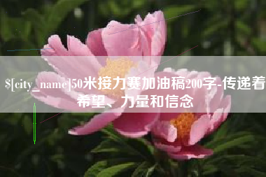 襄阳50米接力赛加油稿200字-传递着希望、力量和信念