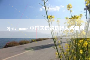 襄阳中国失信被执行人名单网
