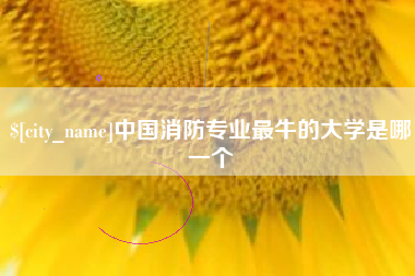 襄阳中国消防专业最牛的大学是哪一个