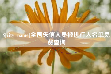 襄阳全国失信人员被执行人名单免费查询