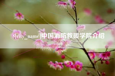 襄阳中国消防救援学院介绍