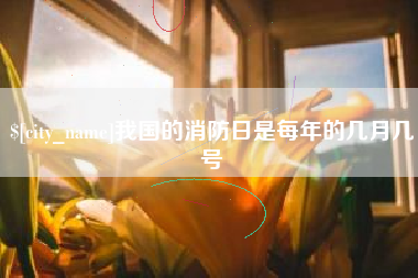 襄阳我国的消防日是每年的几月几号