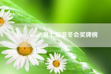 襄阳第七届亚冬会奖牌榜