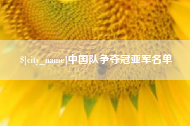襄阳中国队争夺冠亚军名单
