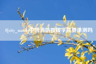 襄阳中国消防救援学院要体测吗