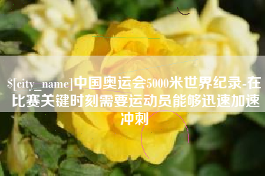 襄阳中国奥运会5000米世界纪录-在比赛关键时刻需要运动员能够迅速加速冲刺