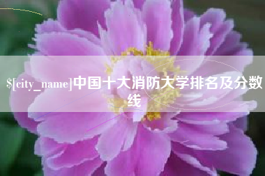 襄阳中国十大消防大学排名及分数线