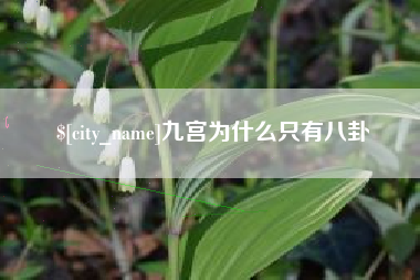 襄阳九宫为什么只有八卦