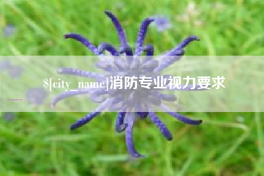 襄阳消防专业视力要求