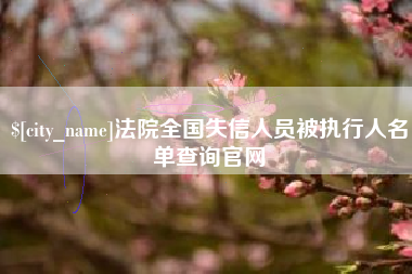 襄阳法院全国失信人员被执行人名单查询官网
