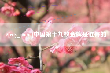 襄阳中国第十九枚金牌是谁得的