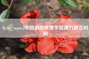 襄阳中国消防救援学院视力矫正时间
