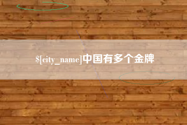 襄阳中国有多个金牌