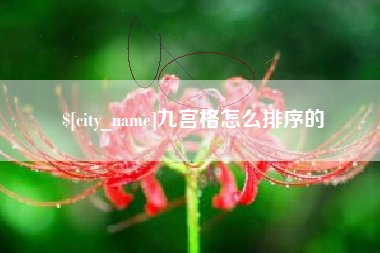 襄阳九宫格怎么排序的