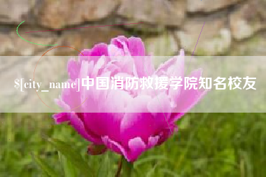 襄阳中国消防救援学院知名校友