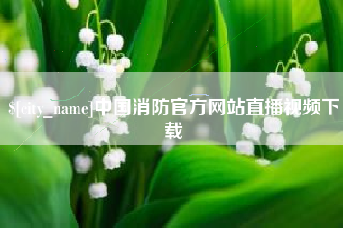 襄阳中国消防官方网站直播视频下载