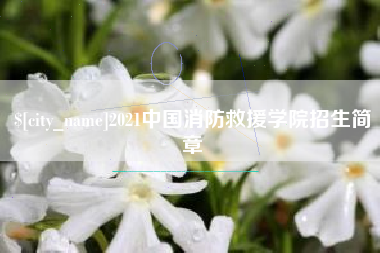 襄阳2021中国消防救援学院招生简章