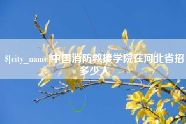 襄阳中国消防救援学院在河北省招多少人