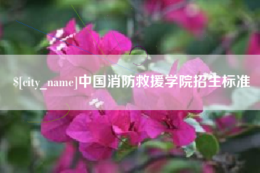 襄阳中国消防救援学院招生标准