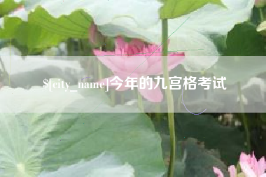 襄阳今年的九宫格考试