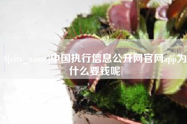襄阳中国执行信息公开网官网app为什么要钱呢