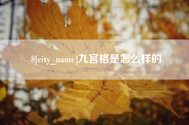 襄阳九宫格是怎么样的