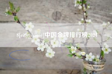 襄阳中国金牌排行榜2024