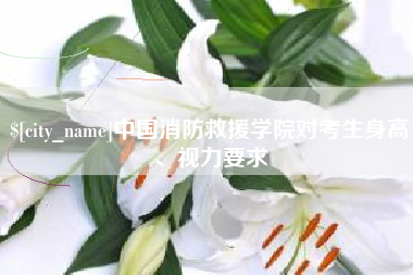 襄阳中国消防救援学院对考生身高、视力要求